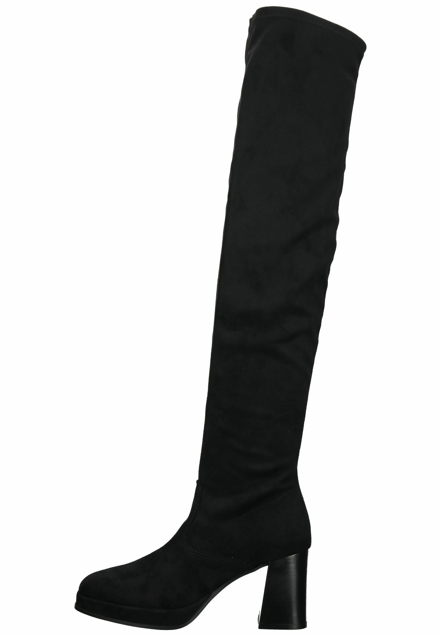Knee Boots Blockabsatz Overknee Stiefel Schwarz Mit Absatz Tamaris