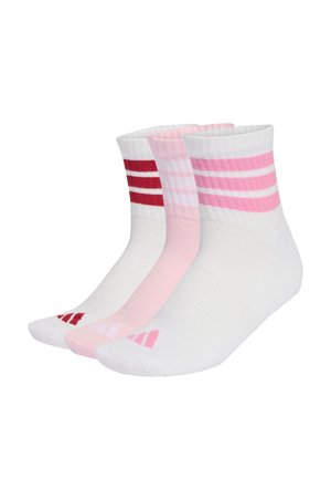 3S ESS C MID 3PACK - Sportske čarape - white/clear pink/active maroon