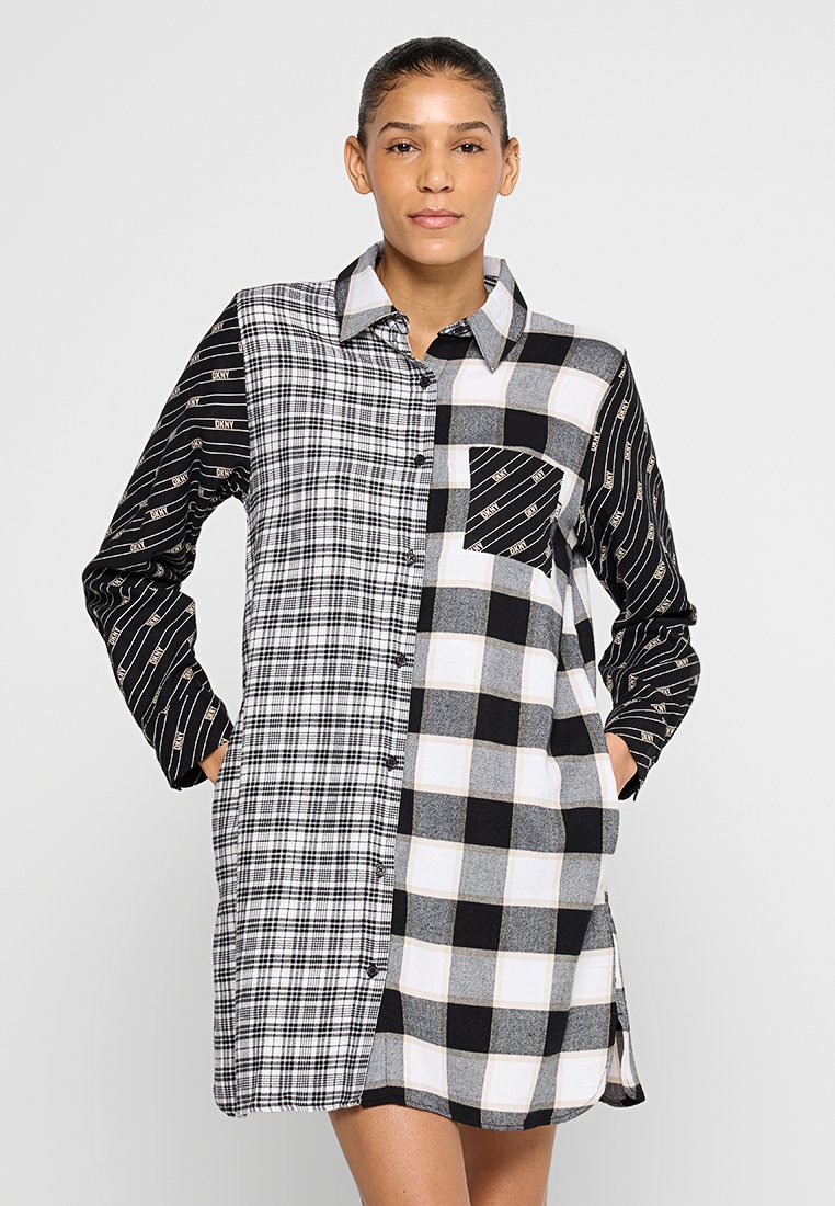 DKNY Loungewear Nachtjapon zwart DKNY Loungewear Nachtjapon zwart