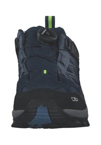 Marine Wanderschuhe mit Netz-Obermaterial aus synthetischem Material. Verfügbar mit einer schwarzen Sohle, grünen Akzenten und einem Drehverschlusssystem für eine einfache Anpassung.