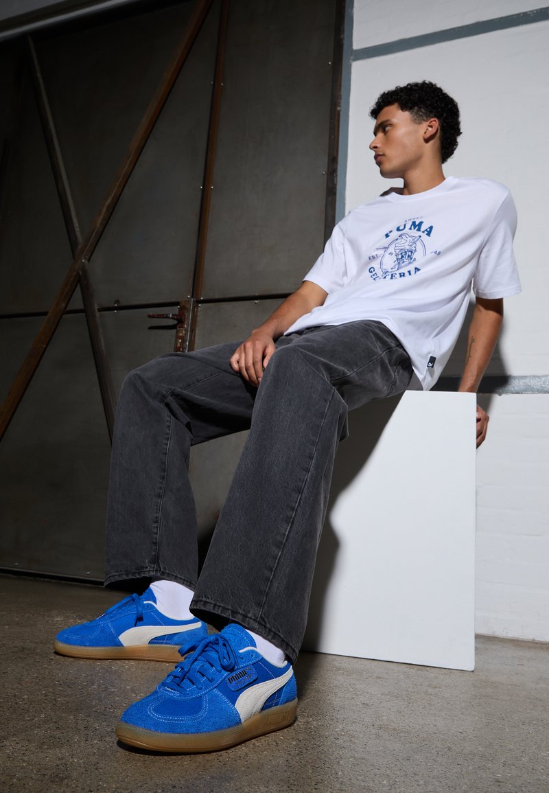 Puma - PALERMO VINTAGE UNISEX - Zapatillas - hyperlink blue/frosted ivory, Ampliar