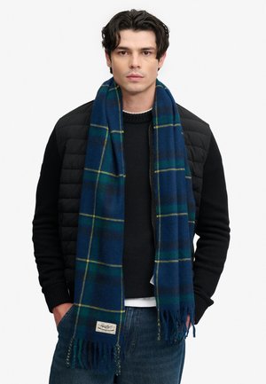 Superdry & Co, SUPERDRY HERITAGE CHECKED SCARF - Bufanda - mason check ink blue
