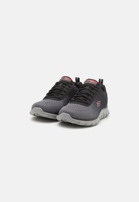 Skechers Wide Fit TRACK - Sneakers low - black/charcoal