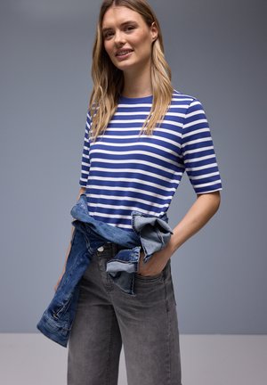 GESTREIFTES - T-shirt print - blau