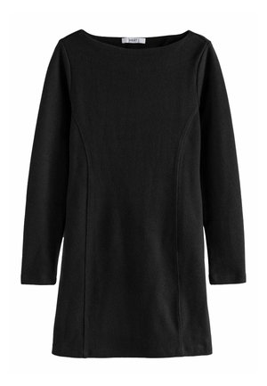REGULAR FIT MINI COSY - Džersejové šaty - black