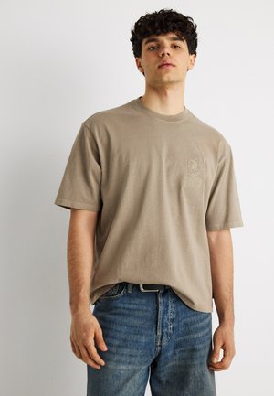 TEE - T-shirt imprimé - vintage khaki