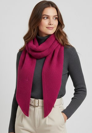 Faera, ELEGANTER DREIECKS-SCHAL UNIFARBEN WEICH UND WARM - Scarf - pink