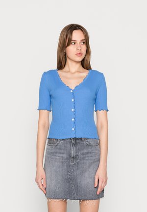 ONLINC LAILA BUTTON - T-shirt basic - ultramarine