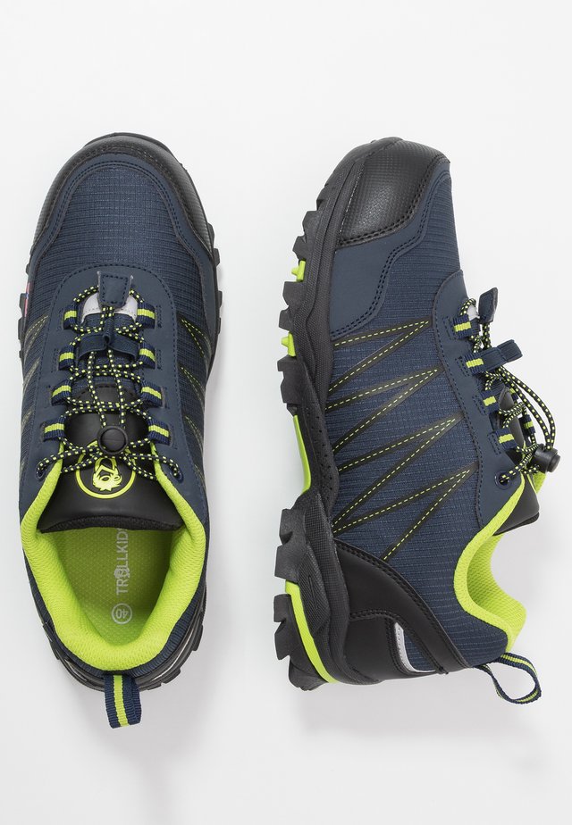 KIDS TROLLTUNGA LOW - Hikingschuh - navy/viper green