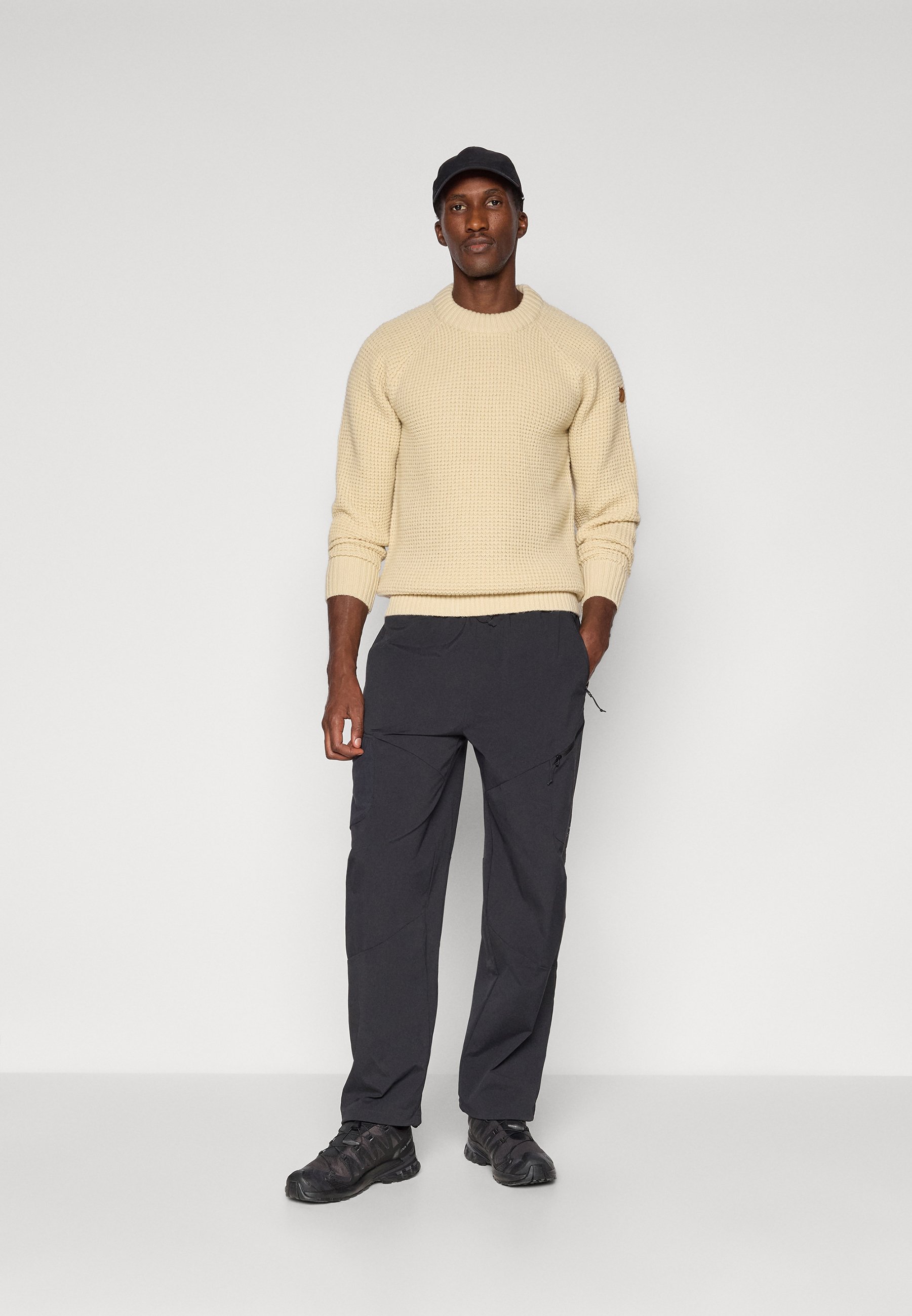 Fjällräven ÖVIK WAFFLE KNIT M - Jumper - light beige/beige