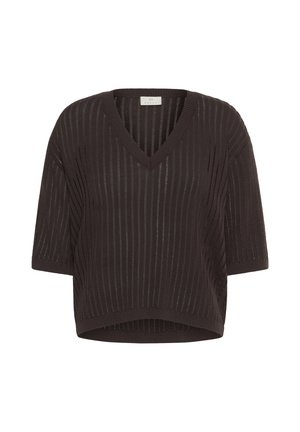 Kaffe, KAABALINA V-NECK PULLOVER - T-shirt basique - coffee bean