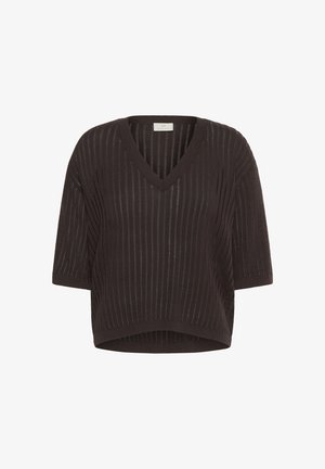 Kaffe, KAABALINA V-NECK PULLOVER - T-shirt basique - coffee bean