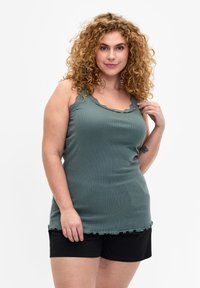 Zizzi 2-PACK WITH TRIM - Viršus - balsam green black