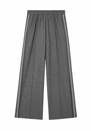PETITE FIT - MARLOW MÉLANGE SIDE-STRIPE WIDE-LEG - Tepláky - grey