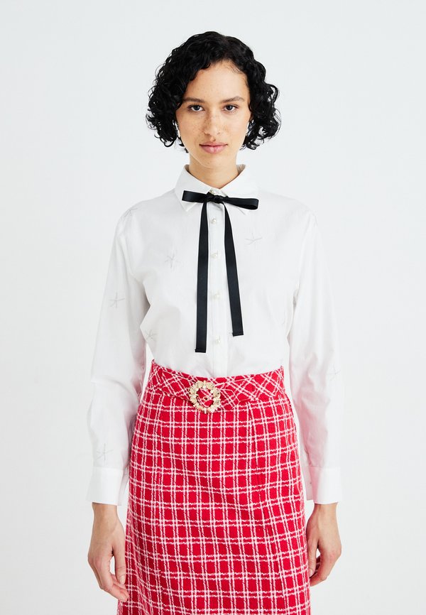 OCEAN STAR EMBROIDERED BLOUSE - Button-down blouse - ivory