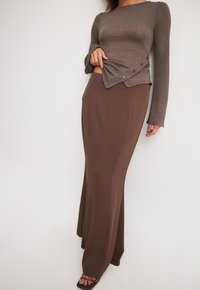 NA-KD - MERMAID SHAPED - Maxi skirt - brown Thumbnail Image 1