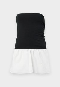 STRAPLESS SKORT DRESS - Kjole - black/white