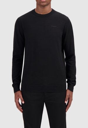 REGULAR FIT CREWNECK - Strickpullover - black