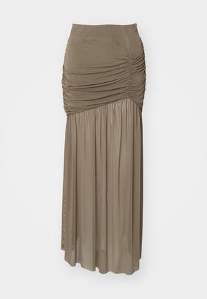 Gestuz LONG SKIRT - Długa spódnica - stone gray