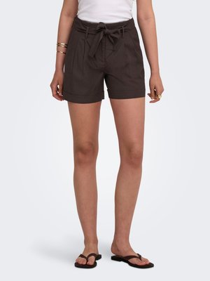 ONLY, CITY SHORTS ONLISOLA HIGH WAIST LOOSE FIT CITY SHORTS - Lühikesed püksid - coffee bean