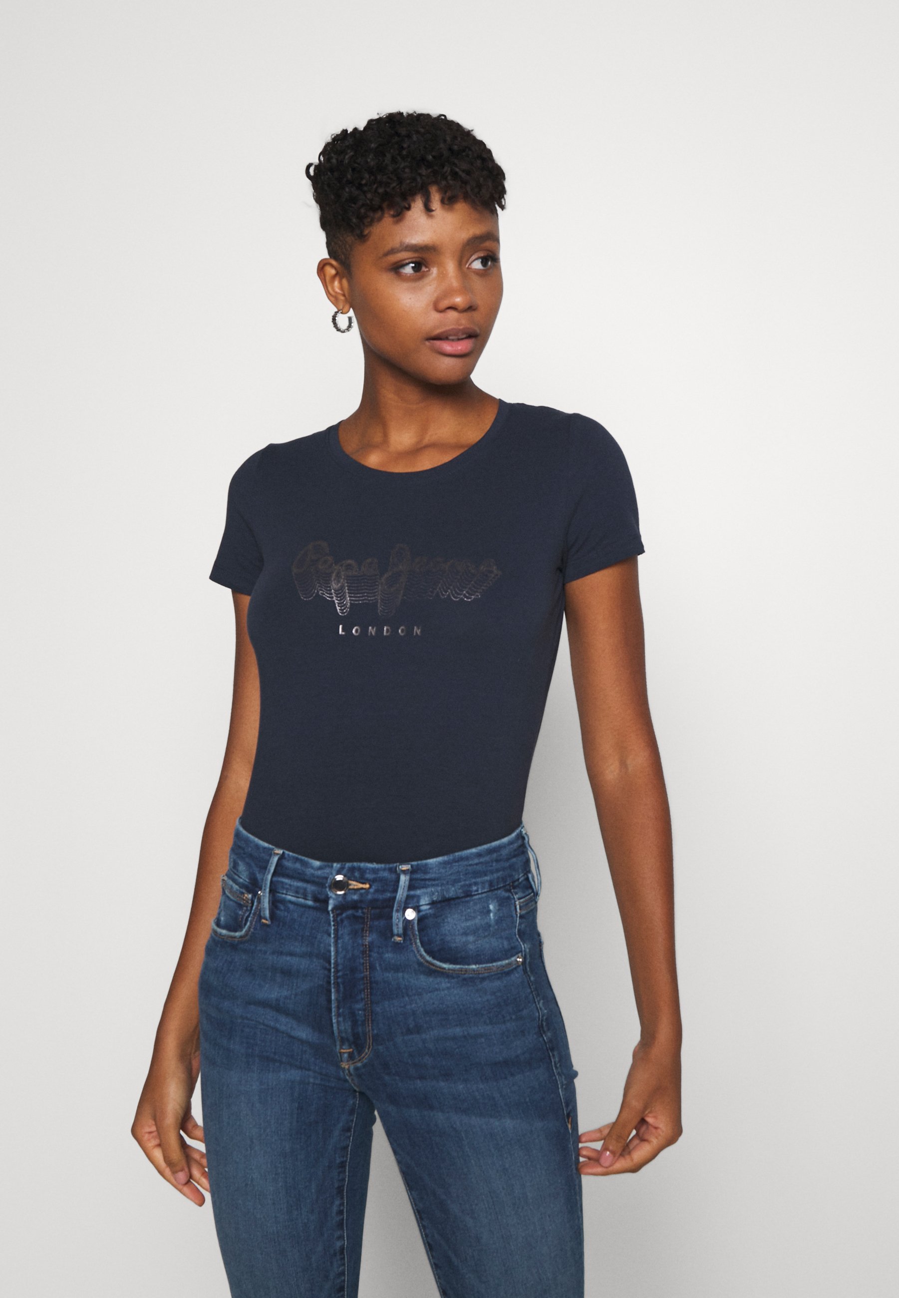 Pepe Jeans ANNA - Print T-shirt - admiral/dark blue - Zalando.ie