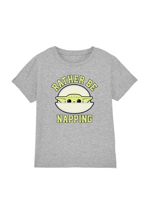 THE MANDALORIAN GROGU NAPPING POD - Print T-shirt - mottled grey