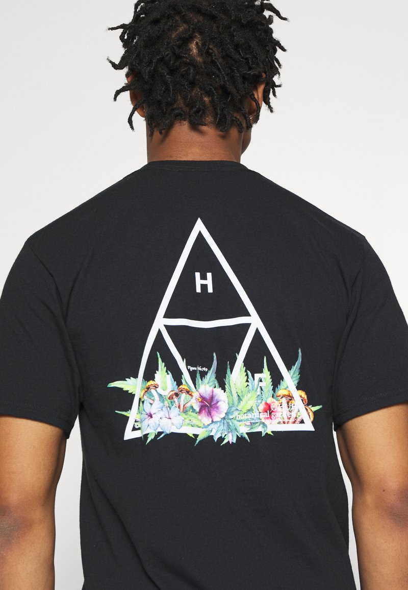 Huf Botanical Garden Tee Print T Shirt Black Zalando Co Uk