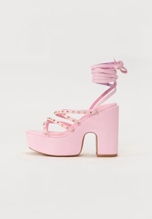 High heeled sandals - light pink