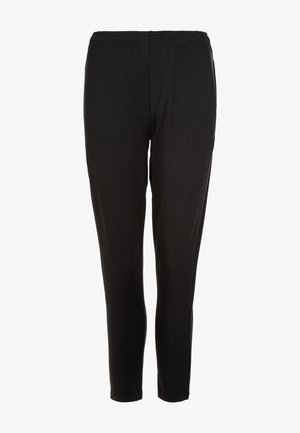 Sorte strækleggings med elastisk talje, tætsiddende design og glat tekstur. Standard længde og ingen synlige mønstre eller accenter.