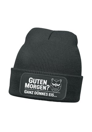 SPRUCH MORGENMUFFEL GESCHENKIDEE  - Beanie - dunkelgrau