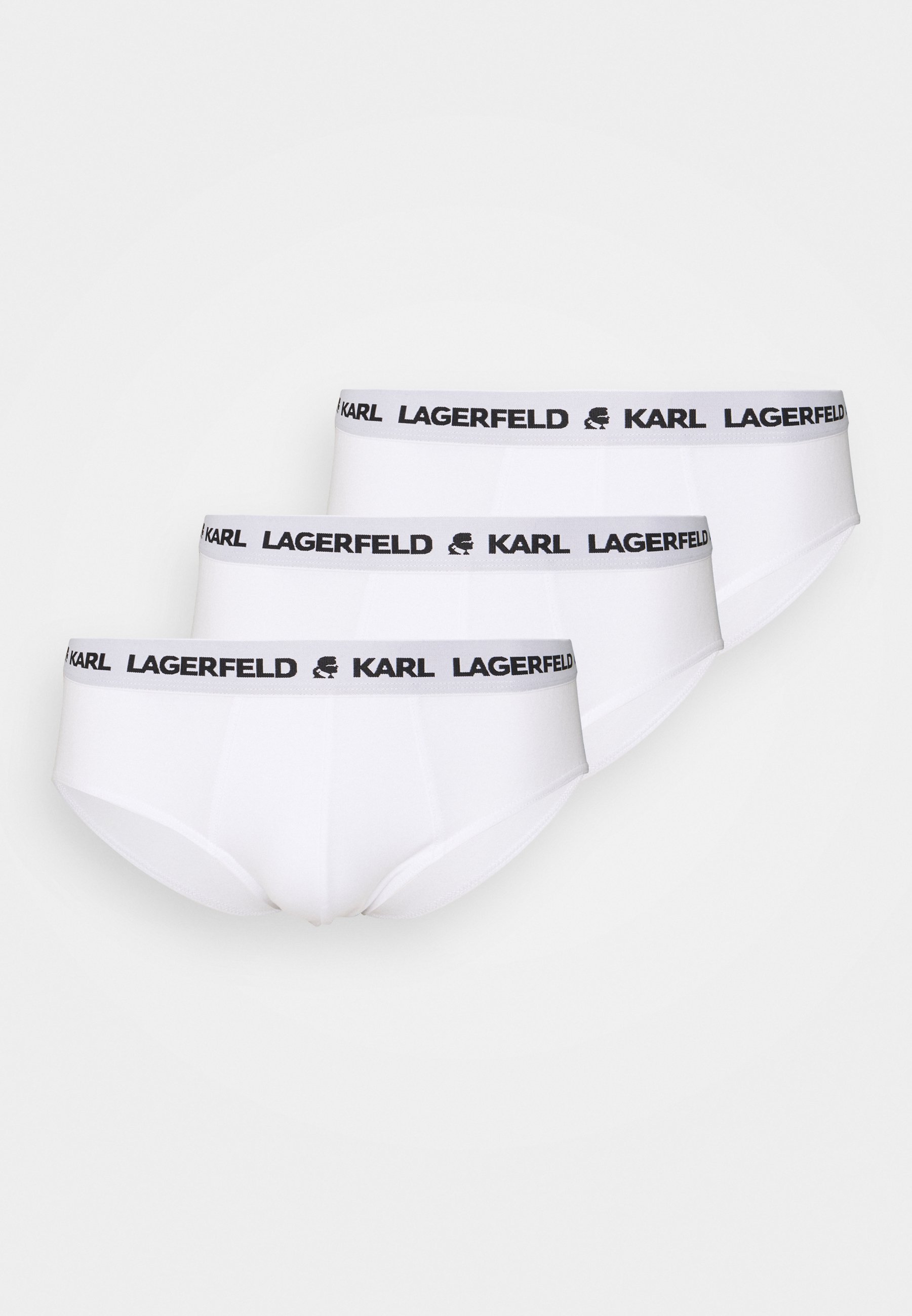 Karl Lagerfeld Logo Brief 3 Pack Briefs White Zalando De