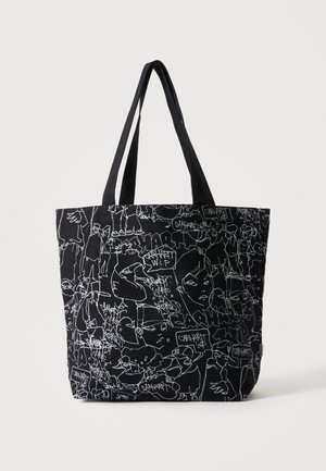 Carhartt WIP, BLINKERFLUID UNISEX - Чанта за пазаруване - black/white