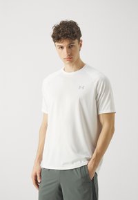 Under Armour - TECH TEE - Sports T-shirt - white/overcast gray Thumbnail Image 1