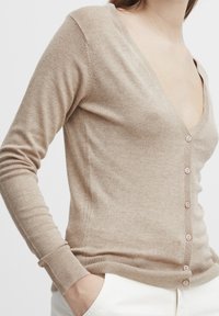 b.young Cardigan - mottled beige