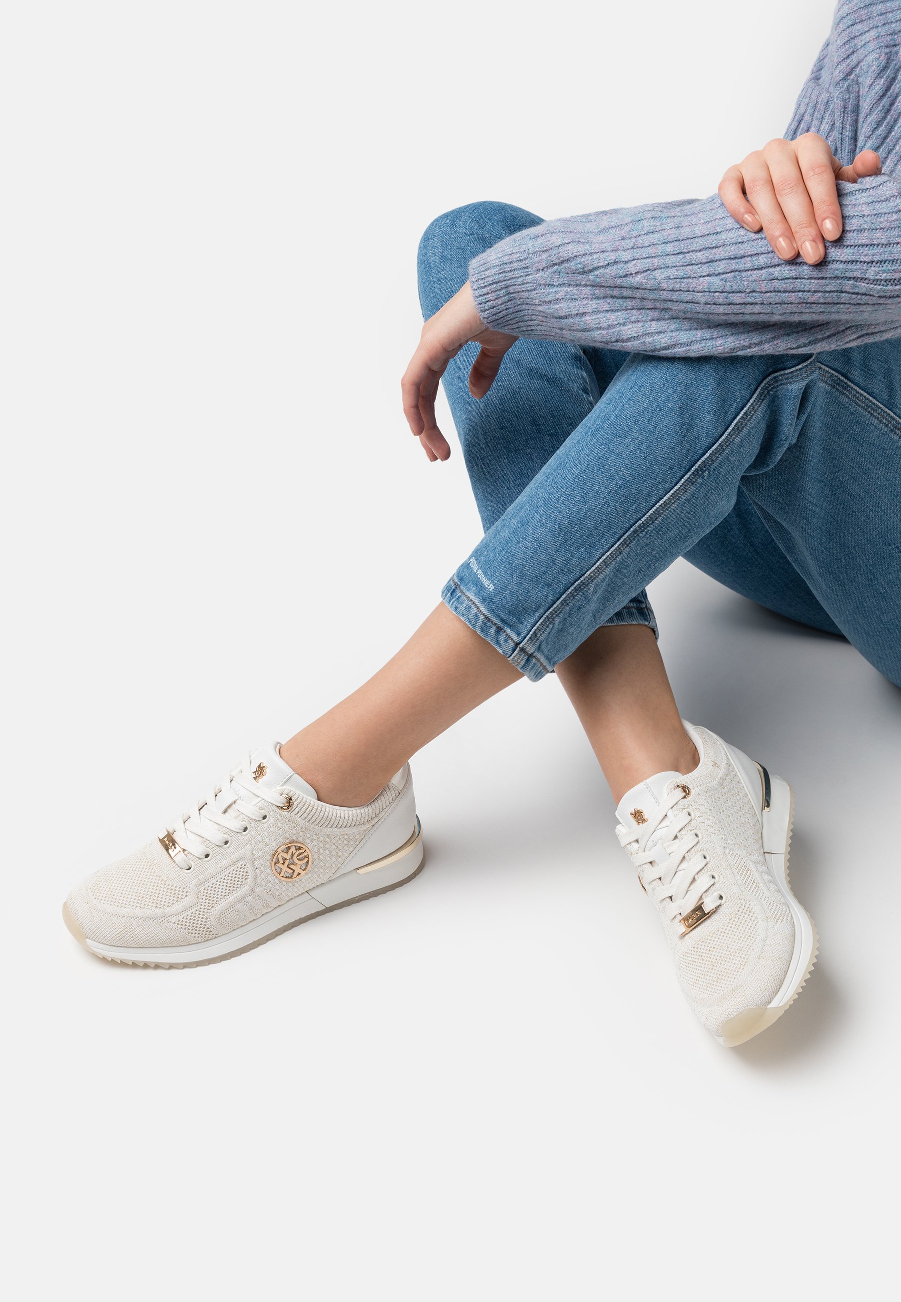 Mexx GITTE GLITTER - Sneakers laag - off white/crème - Zalando.be