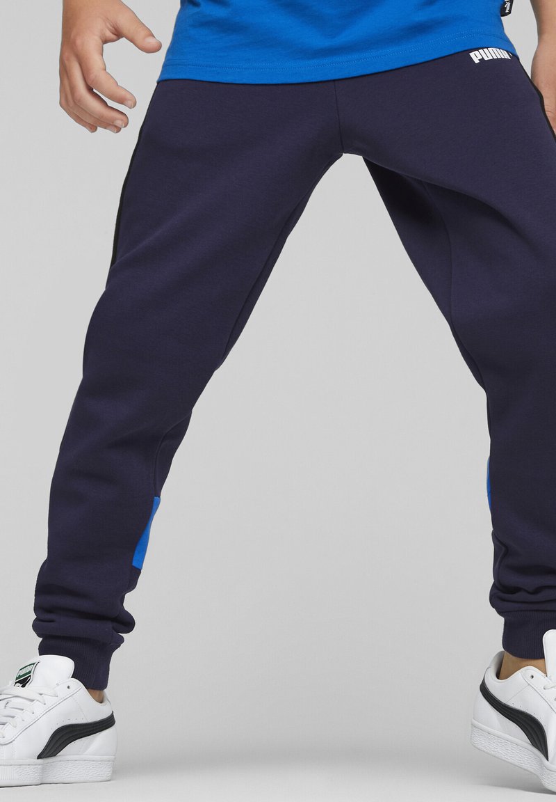 Puma BLOCK Tracksuit bottoms puma navyracing blue/dark blue