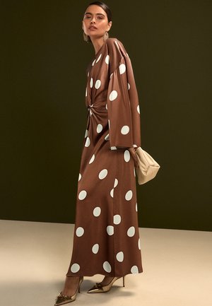 Next, Maxi šaty - chocolate brown spot