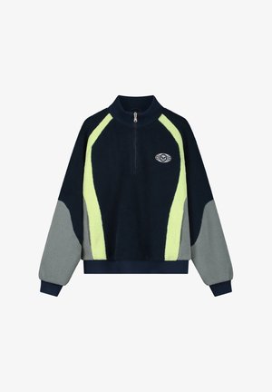 Tomorrowland Store, SWIRL HALF ZIP TEDDY MEN GREEN - Fleece jumper - green