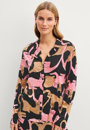 Calida, SLEEP OVER M&M LANGARM-SHIRT MIT KNÖPFEN - Nachtwäsche Shirt - schwarz