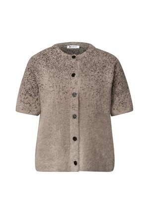 Street One, SHORT-SLEEVE CARDIGAN WITH JACQUARD PATTERN - Gilet - sanded amber