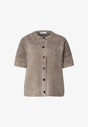 Street One, SHORT-SLEEVE CARDIGAN WITH JACQUARD PATTERN - Gilet - sanded amber