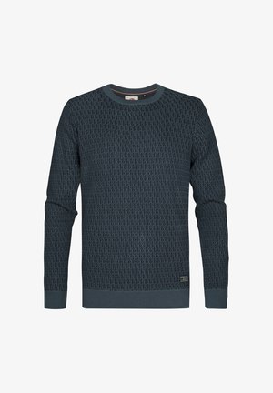 Petrol Industries, MEN KNITWEAR ROUND NECK BASIC - Trui - royal navy