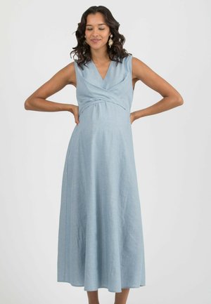 NURSING WITH CROSSED SASHES - Vestito casual - blue