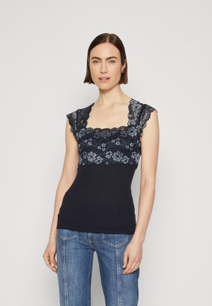 Rosemunde S Silk Lace T-Shirt Dark Pine Animal Print 6995 9535