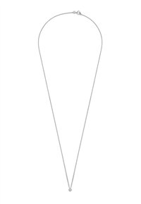Srebrna ogrlica s finim lancem i privjeskom u obliku srca koji ima jedan kristal u središtu. Elegantan i minimalistički dizajn.