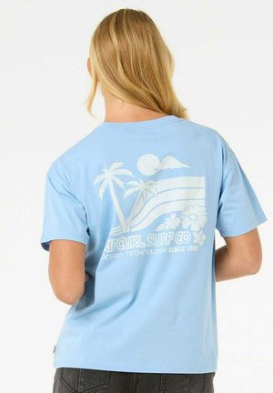 OCEAN - Print T-shirt - mid blue
