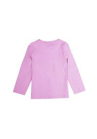 Langarmshirt aus hellem Baumwollstoff. Verfügt über einen runden Ausschnitt und eine glatte Textur ohne Muster oder Akzente. Standard Schnitt.