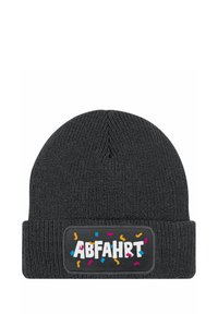 MoonWorks MIT PATCH SPRUCH AUFDRUCK LUSTIG - Beanie - dunkelgrau