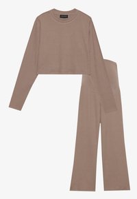 SET - Hlače - deep taupe