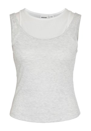 Noisy May, TANK TOP NMNUSA DOUBLE LAYER - Top - light grey melange